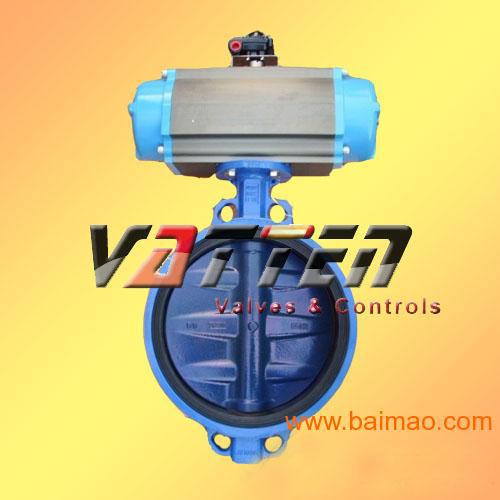 气动对夹尼龙板蝶阀