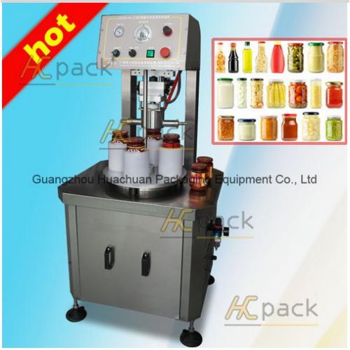 半自动高速玻璃瓶铁盖真空旋盖机