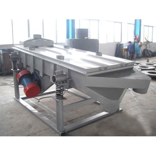 高卓无防粉尘盖直线振动筛木质网架直线振动筛