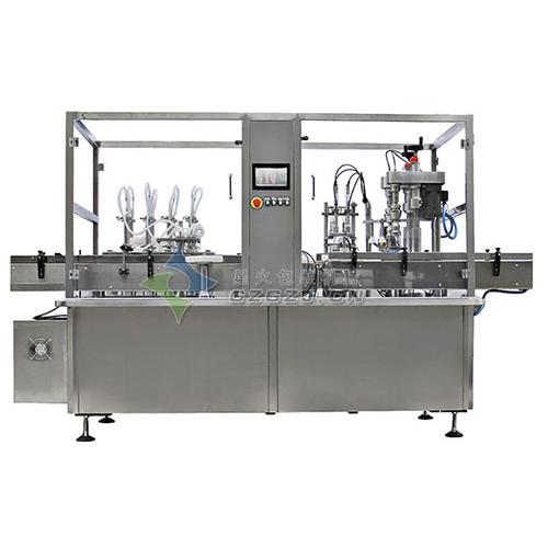 电子烟油自动滴管瓶灌装旋盖一体机-全自动精油灌装机