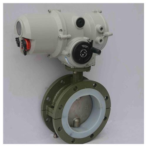 D941F46-16C电动法兰衬氟蝶阀